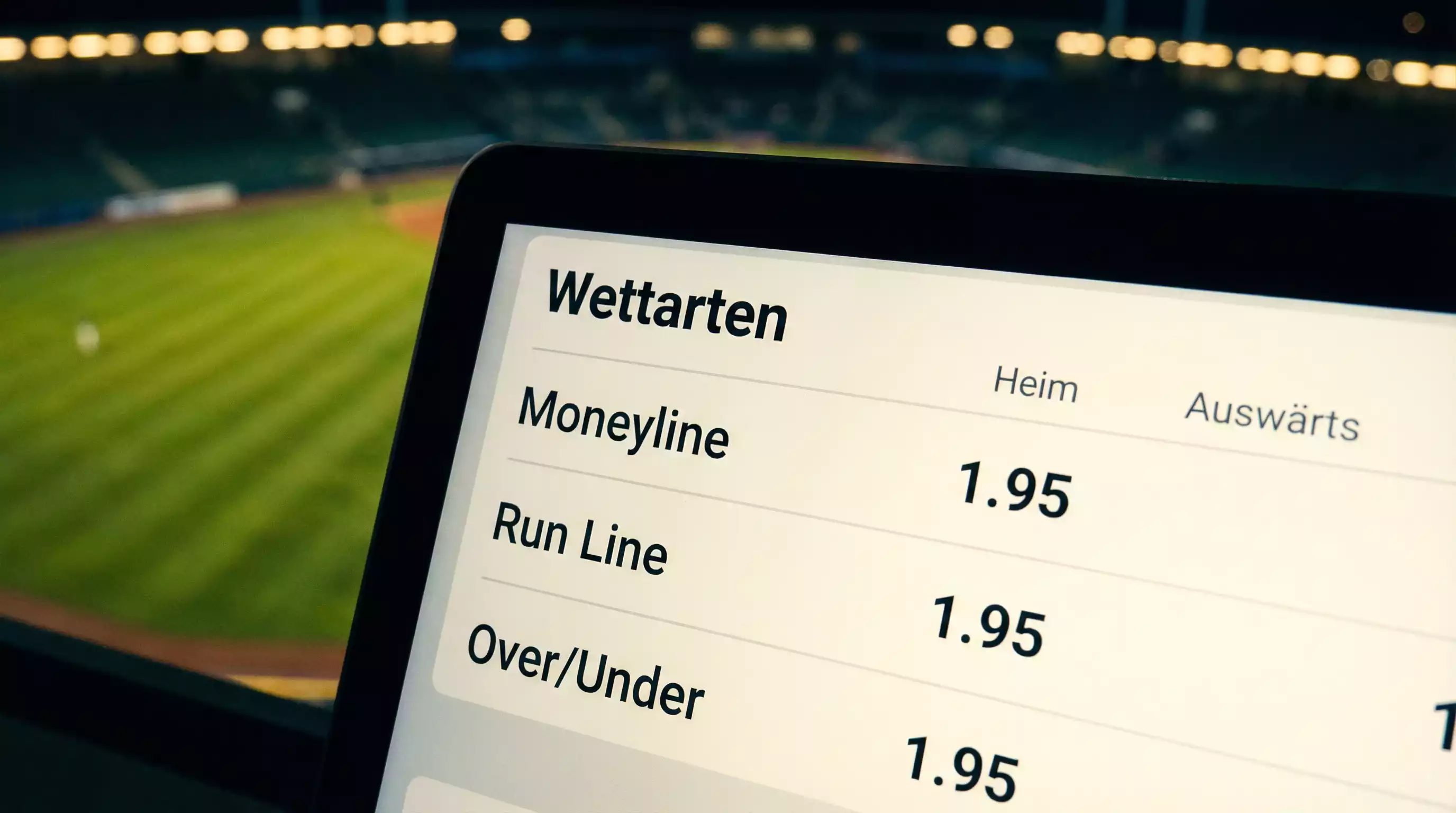 MLB Wettarten erklärt – Moneyline, Run Line und Over/Under bei Baseball Wetten