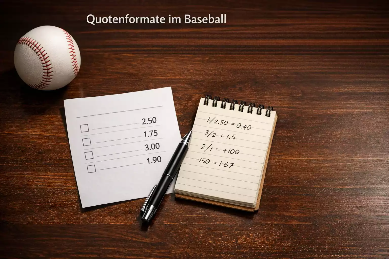 Quotenformate bei Baseball Wetten erklärt